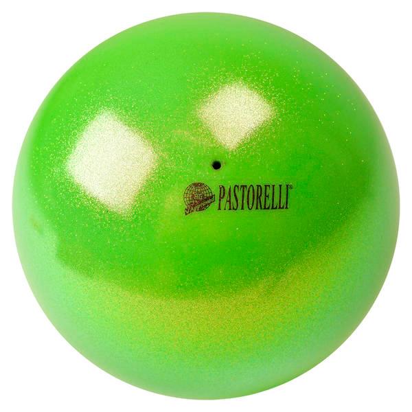 М'яч Pastorelli Generation FIG GLITTER 18 см Lime HV - фото 1