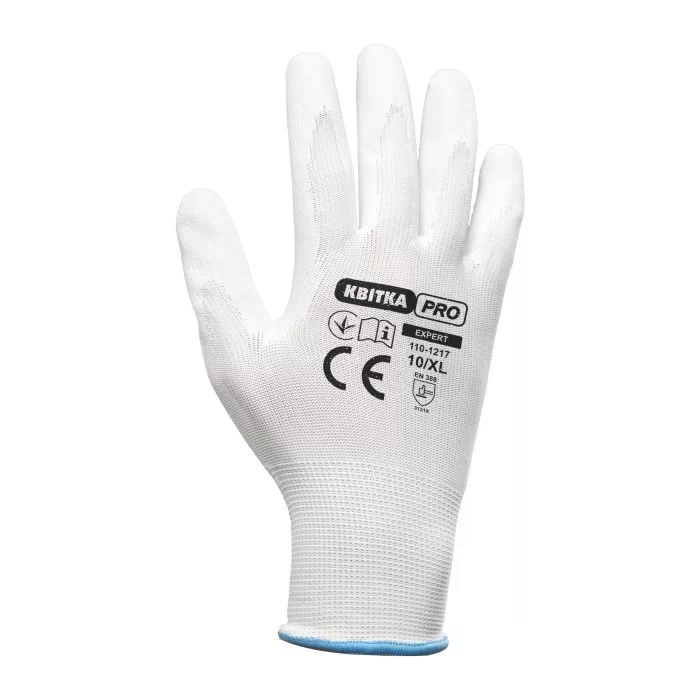 Перчатки стрейчевые КВИТКА PRO Sensitive Expert с полиуретановым покрытием XL 12 пар (110-1217-10)