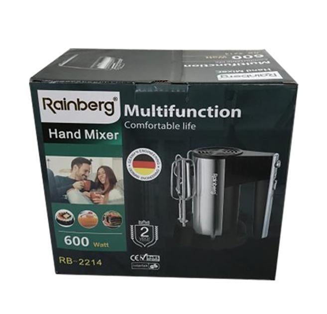 Міксер ручний Rainberg RB-2214 з підставкою 5 режимів 600 Вт (30494192) - фото 4