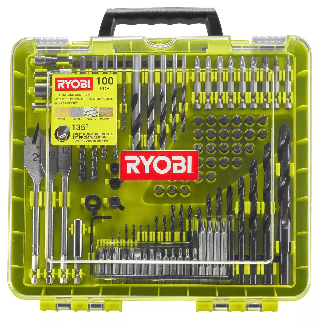 Набір свердл та біт Ryobi RAKDD100 100 шт. (iz16083)