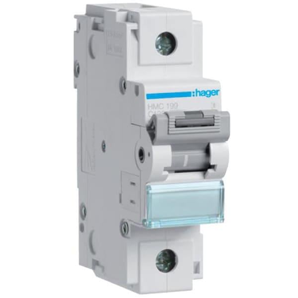 Автоматический выключатель Hager 100A 10kA 1 полюс тип C HLF190S (11229)
