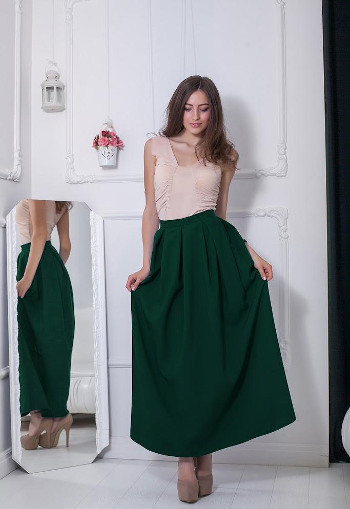 Юбка женская Podium Kerry 17976-DARKGREEN XL Зеленый