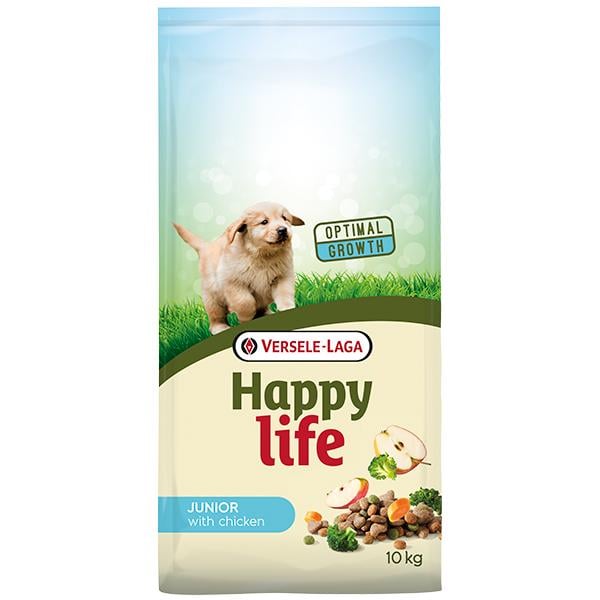 Корм сухой премиум для щенков всех пород Happy Life Junior курица 10 кг (310403)