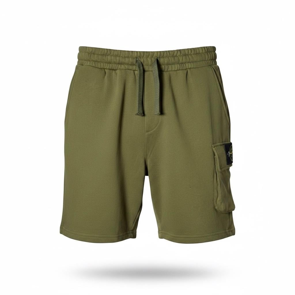 Шорты мужские в стиле Stone Island Brushed Cotton Fleece Cargo Shorts L Оливковый (SI18004.5L) Шорты мужские в стиле Stone Island Brushed Cotton Fleece Cargo Shorts L Оливковый (SI18004.5L)