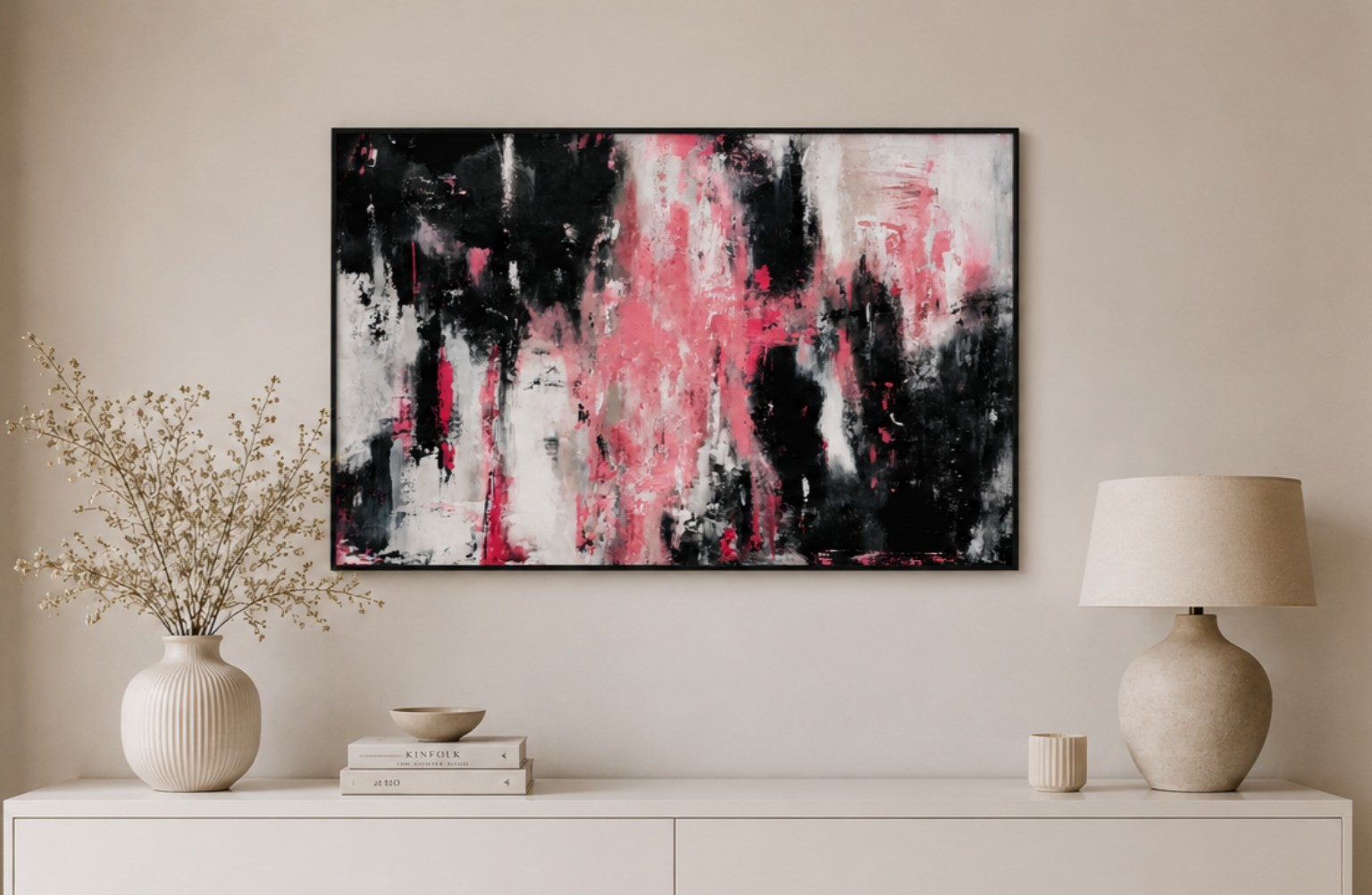 Картина абстрактный пейзаж Pink BezLad