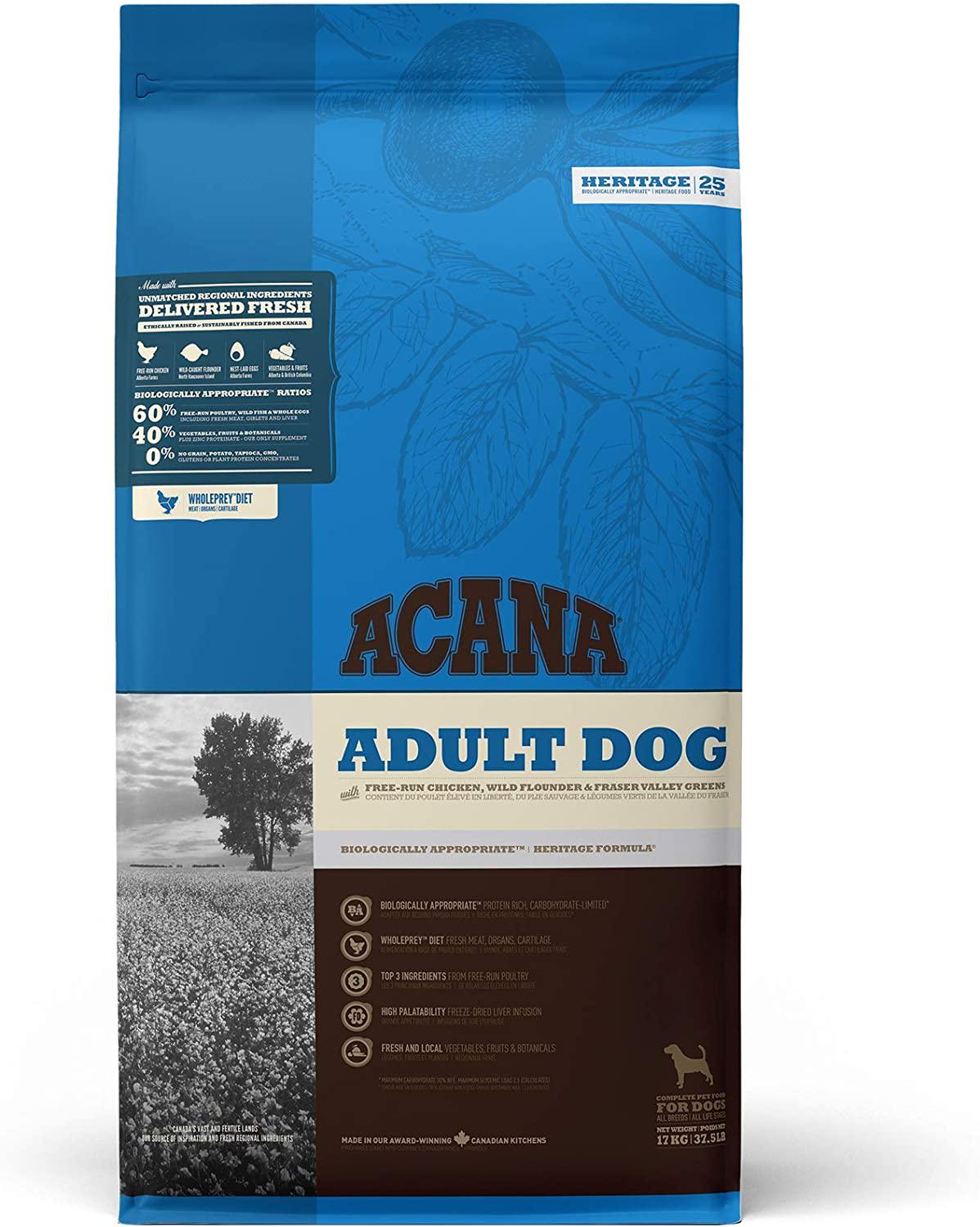 Корм беззерновой Acana Dog для взрослых собак всех пород 17 кг (26425)