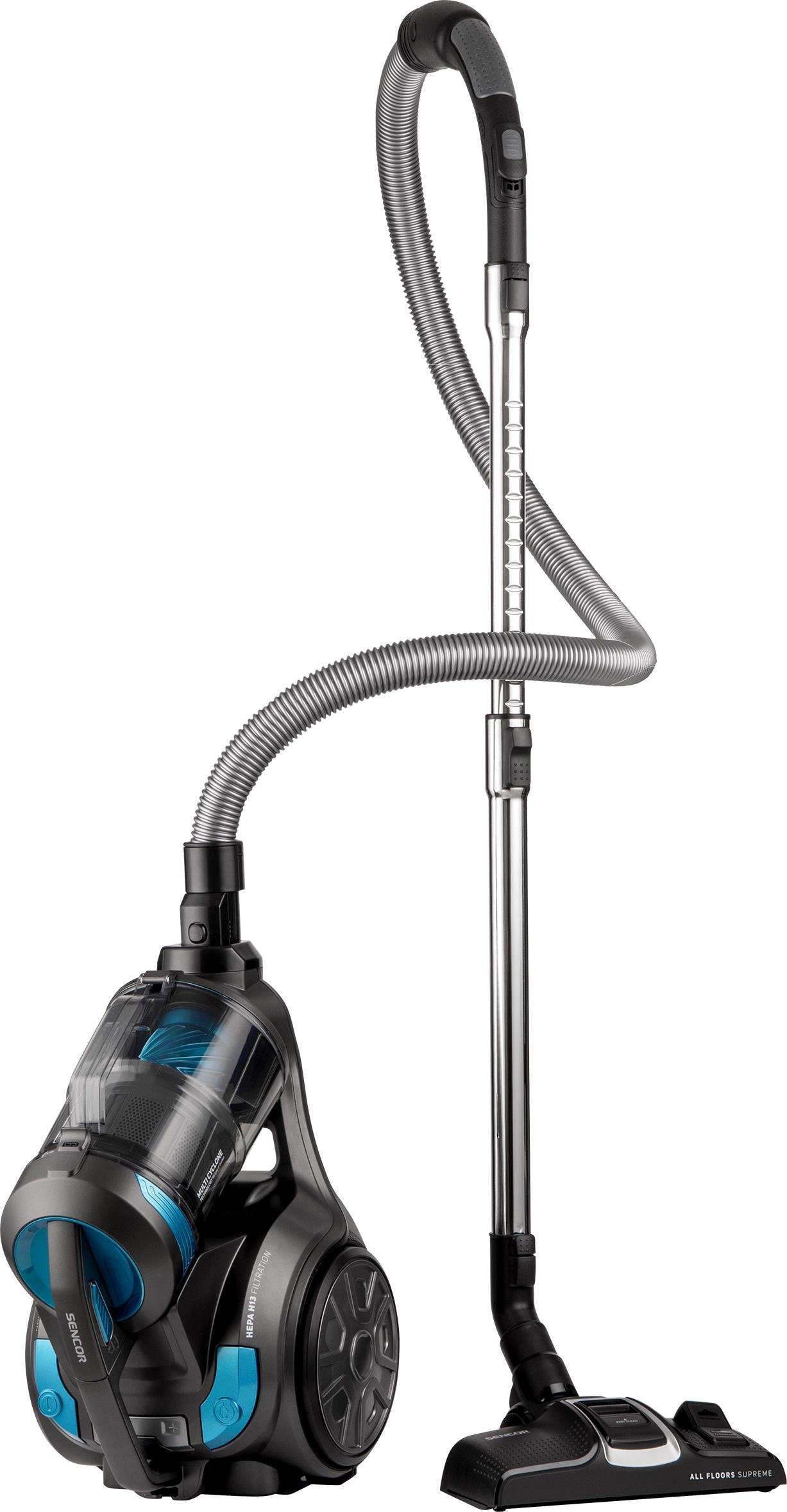 Пылесос Sencor SVC1086TQ контейнерный 700 Вт HEPA 13 3,5 л для сухой уборки Черный/Синий (622459)