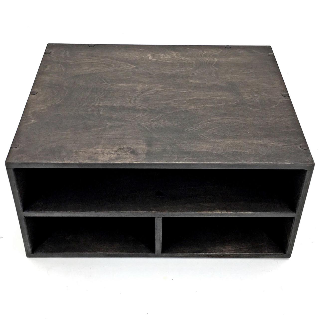 Полка для принтера настольная из дерева Катаба Мокко (ТДП-001410)