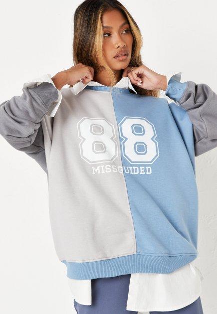 Світшот Missguided р. 36 Блакитний (TJF25583)