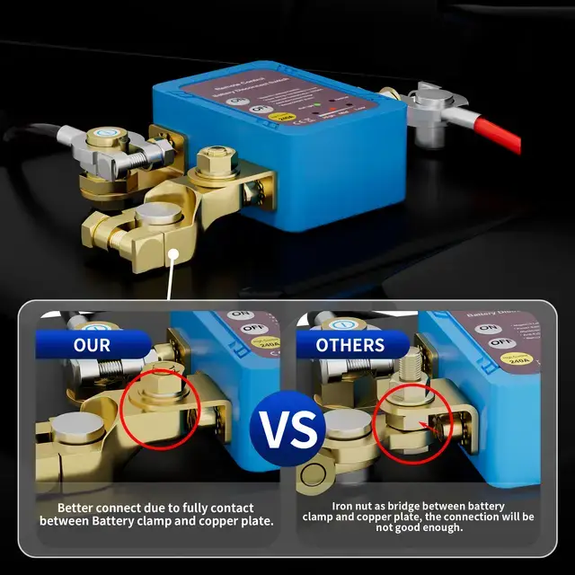 Дистанционный выключатель массы авто 12 В/240 A и 2 пульта/двойное реле - фото 8
