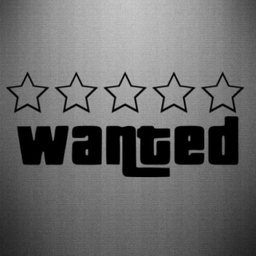 Наклейка Wanted 30x13,3 см Черный (21560971)
