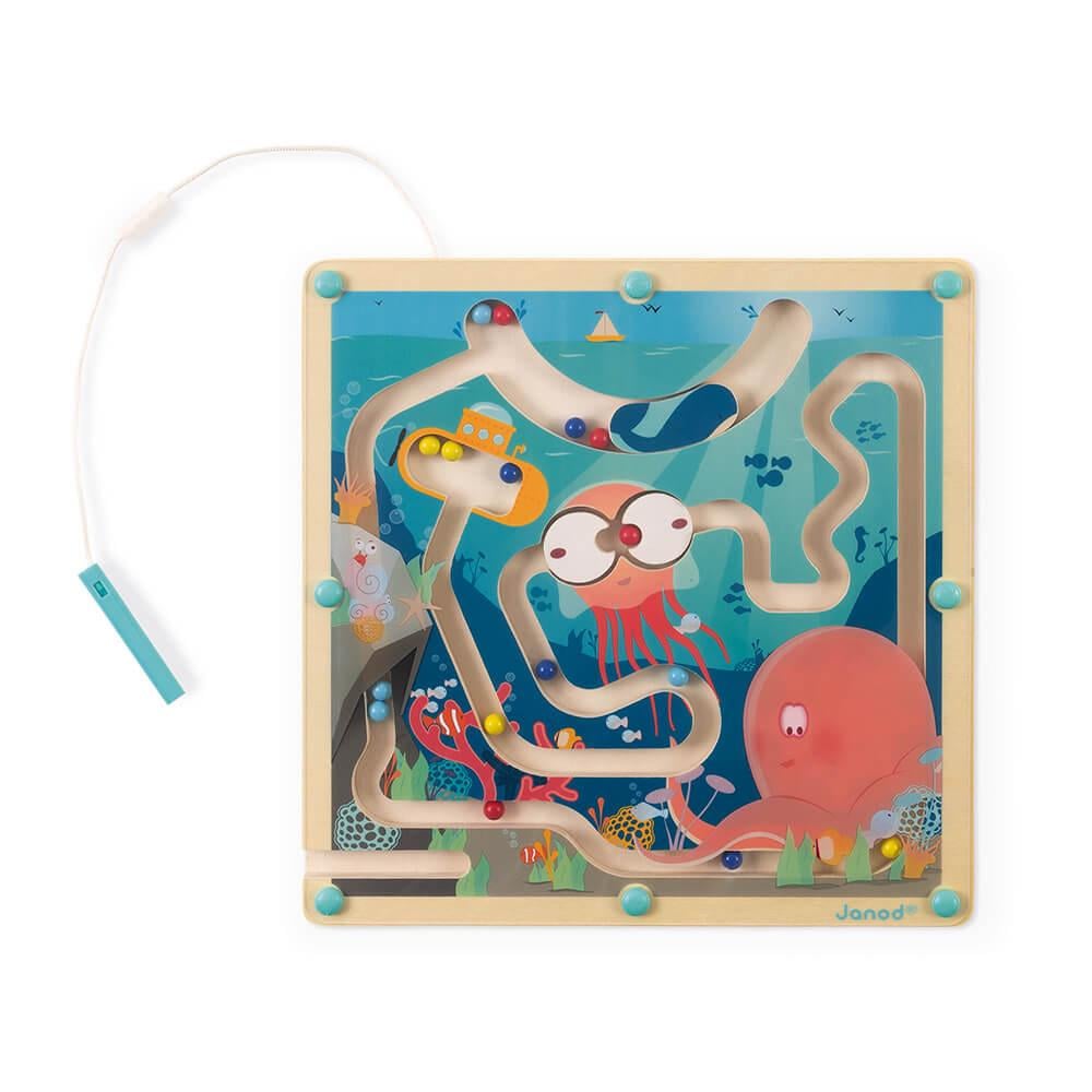 Игра магнитный лабиринт Janod Океан J05312 деревянная (29704319)