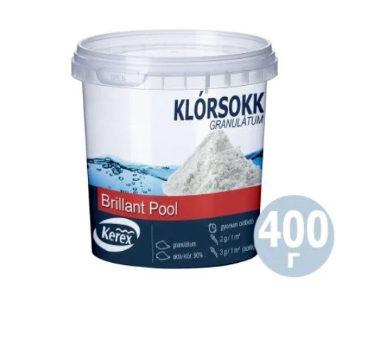 Шок хлор Kerex 80023 быстрорастворимый порошок для очистки от слизи 400 г (132-9-80023)