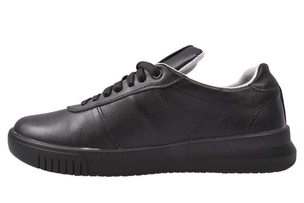 Кросівки чоловічі Road Style зі шкіри на низькому ходу на шнурівці р. 42 Чорний (16 -8/21DTS)