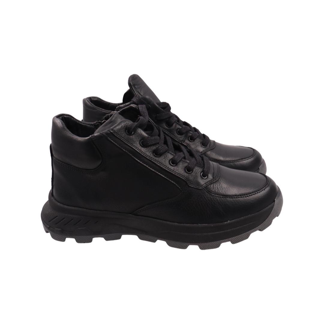 Ботинки мужские Detta из кожи р. 44 Черный (104-23ZHS)