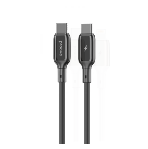 Кабель Charge/OTG Proove Flex Metal Type-C to Type-C 100 W 2,4 A 1 м Black (578967)