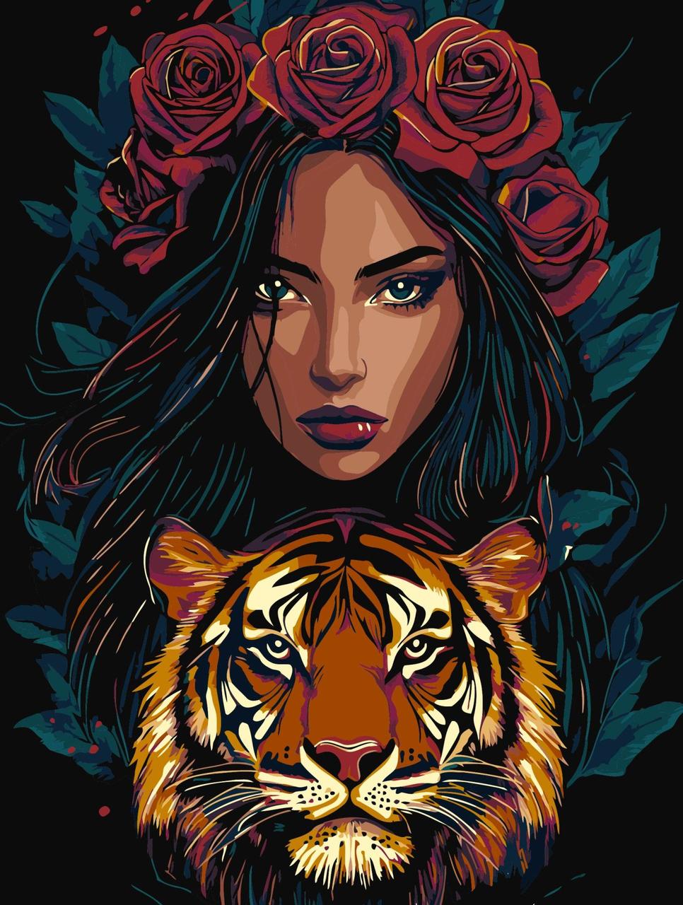 Картина за номерами Ideyka Хижацький погляд 30х40 см (2867221883)