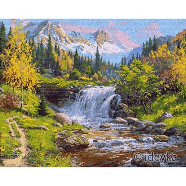 Картина по номерам Идейка Горный ручей 40х50 см в термопакете (КНО2846-mt)