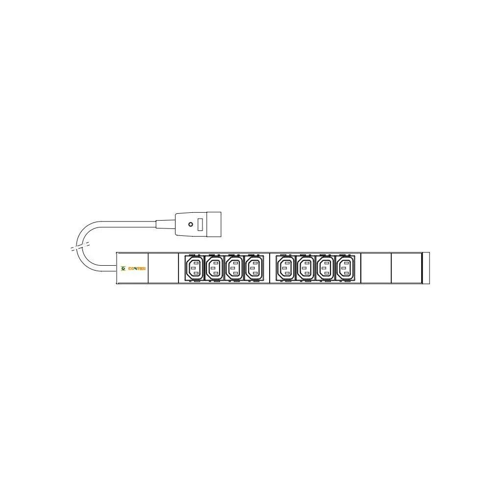 Силовий блок PDU в серверну шафу Conteg IP-BA-C08C300016 - фото 2