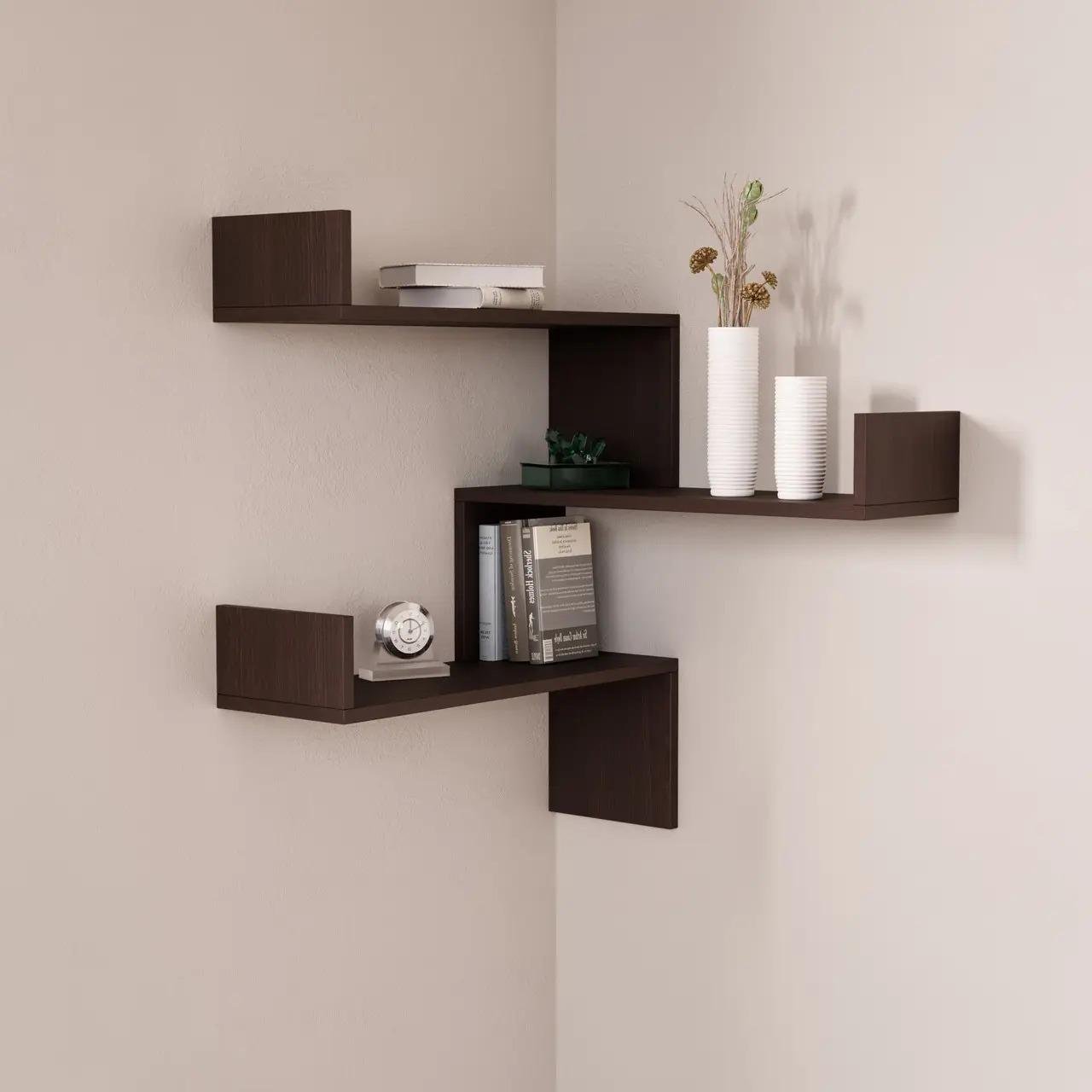 Полка угловая настенная NP-10 600х600х748 мм Венге Магия