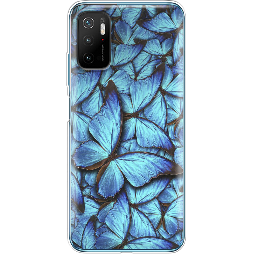 Чехол BoxFace Poco M3 Pro лазурные бабочки Прозрачный силикон (42474-up1550-42474) Чехол BoxFace Poco M3 Pro лазурные бабочки Прозрачный силикон (42474-up1550-42474)