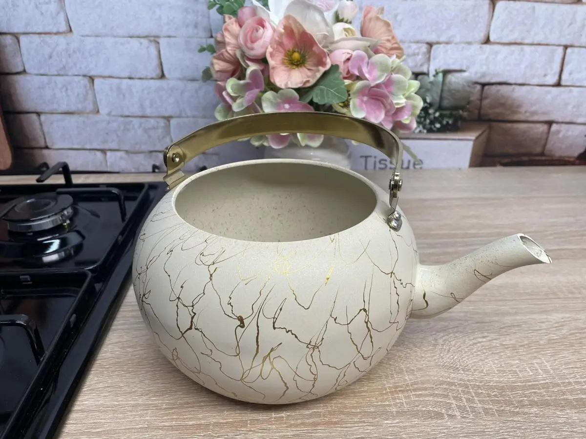 Чайник OMS Collection 8217-XL 3 л Ivory/Gold (85261) - фото 2 Чайник OMS Collection 8217-XL 3 л Ivory/Gold (85261) - фото 2