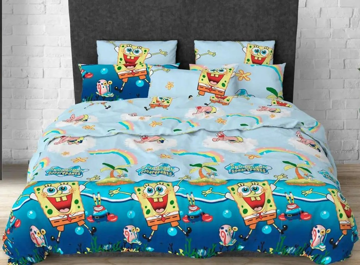 Комплект постельного белья SpongeBob полуторный бязь 150х220 см (G-4543/1.5)