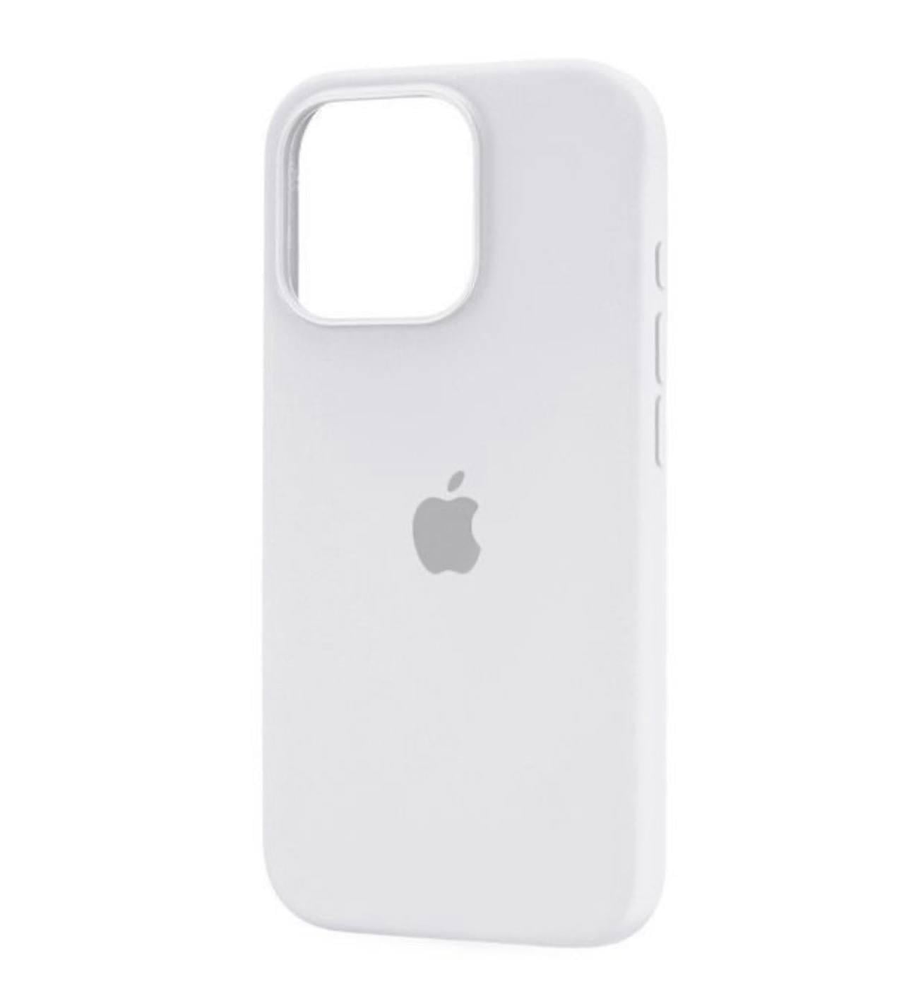Чехол для iPhone 16 Pro Max силиконовый Soft-touch Silicone Case Full Size (AA) White
