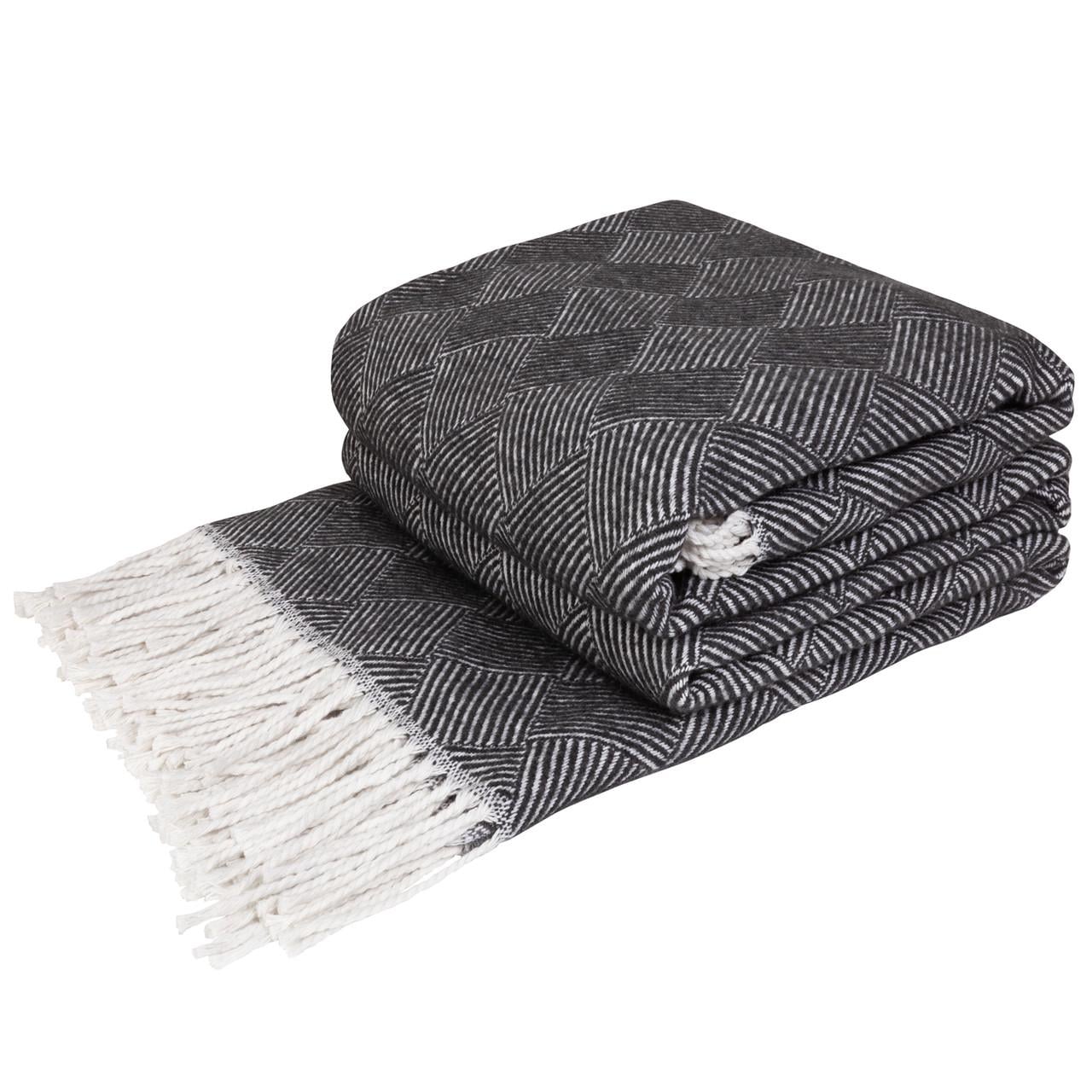 Плед хлопковый Love You 140x200 см Антрацит (4111)