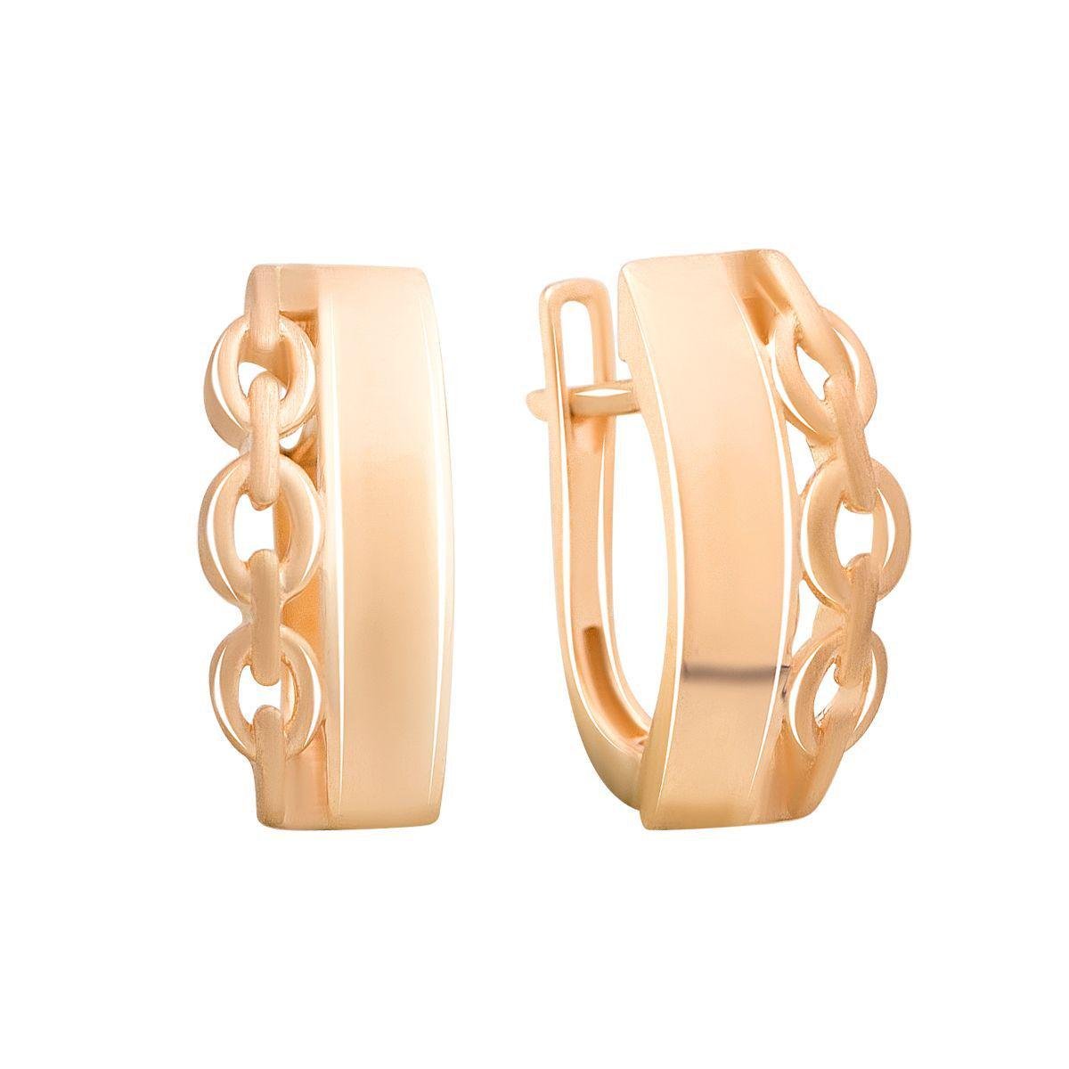 Золотые серьги без камней (14831901)