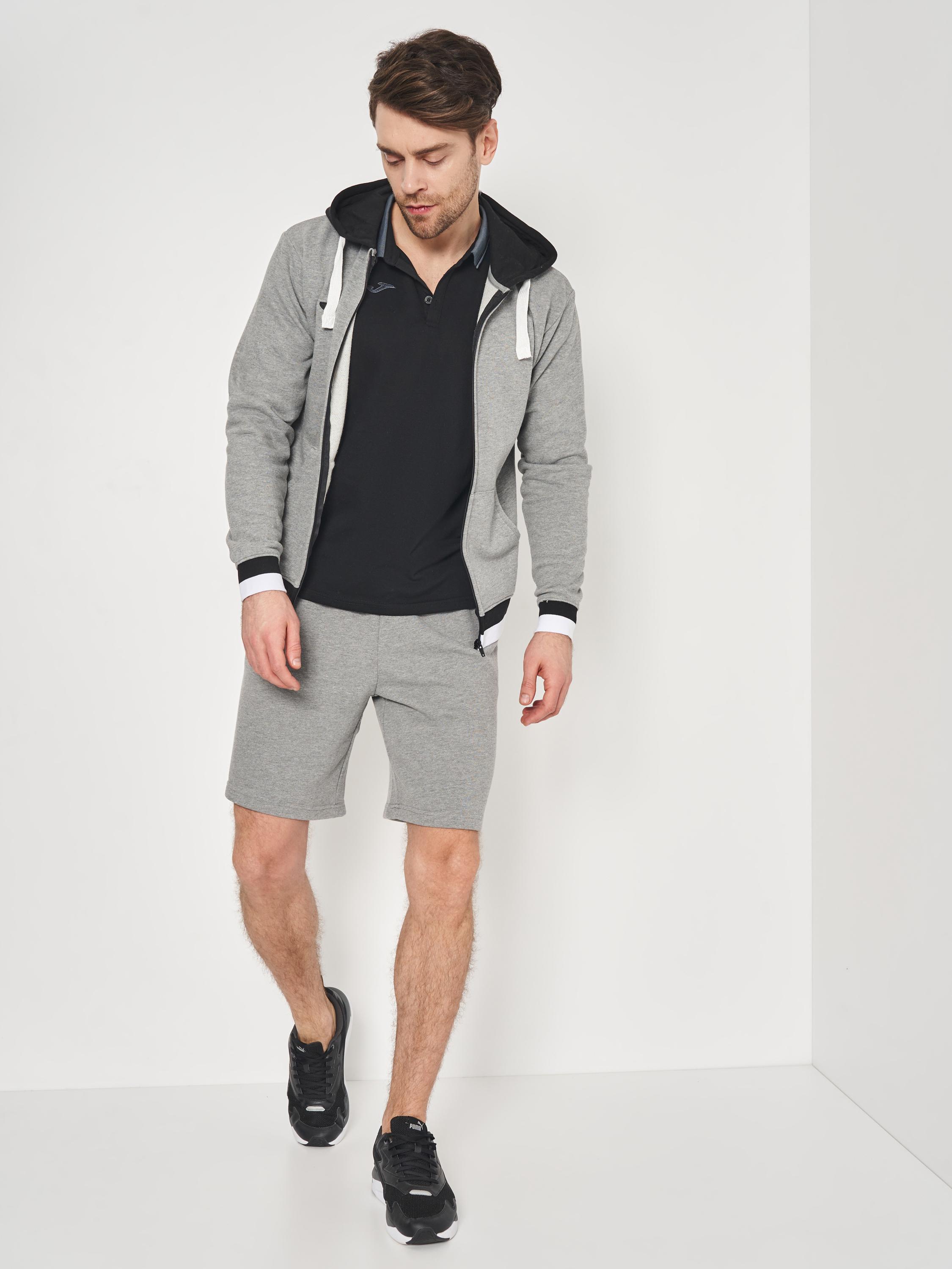 Олімпійка Joma 101963.281 Confort Ii Zip-Up Hoodie M Melange Grey/Black (8424309571900) - фото 3