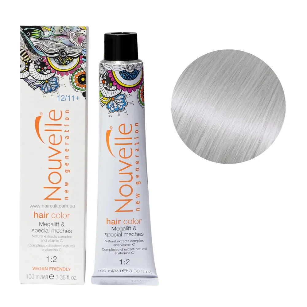 Краска для волос Nouvelle Hair Color 12/11+ Пепельный ультра светлый блонд 100 мл Краска для волос Nouvelle Hair Color 12/11+ Пепельный ультра светлый блонд 100 мл