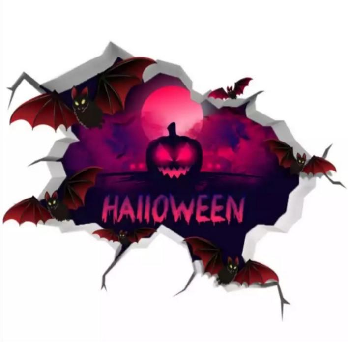 Наклейки на Хэллоуин Halloween 46х38 см Разноцветный (AFH1144)