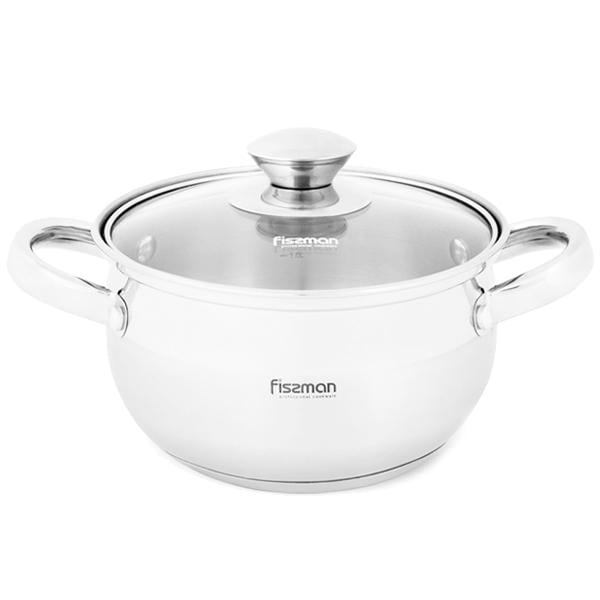 Каструля з кришкою Fissman Prime FS5510 1,3 л Нержавіюча сталь (14380622)