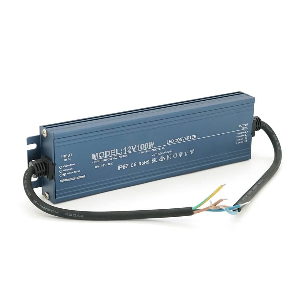 Імпульсний блок живлення герметичний Led Converter 12V 100W IP67 200х21х54 мм (27862) Імпульсний блок живлення герметичний Led Converter 12V 100W IP67 200х21х54 мм (27862)