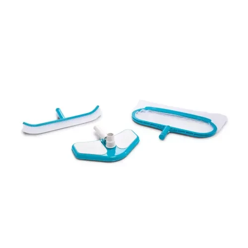 Набор для чистки бассейна Intex Krystal Clear Pool Basics с вакуумной насадкой/сачком и щеткой для ручки Ø 29,8 мм (3123983300)
