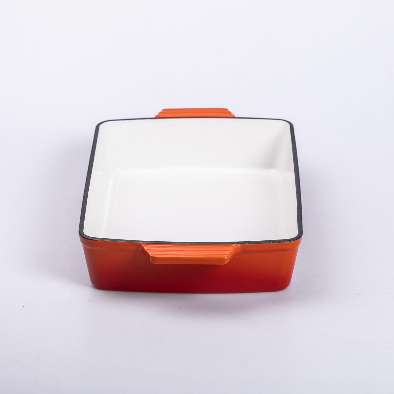 Форма для запекания чугунная 40х23,6х6 см 3 л Оранжевый (6823) - фото 5