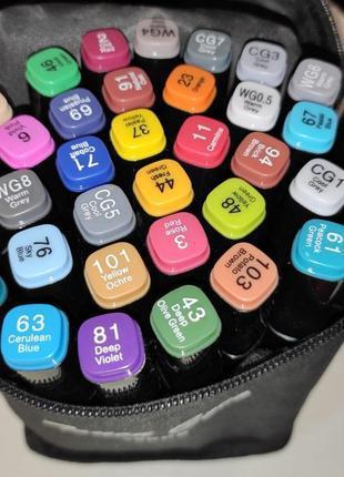 Набір скетч маркерів 36 кольорів двосторонні для малювання в сумці - фото 3 Набір скетч маркерів 36 кольорів двосторонні для малювання в сумці - фото 3