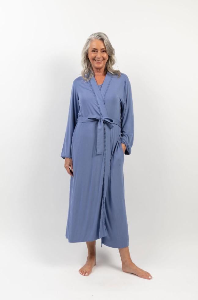 Халат женский длинный NORA ROSE Dillah 1826 16 XL Голубой (13627)