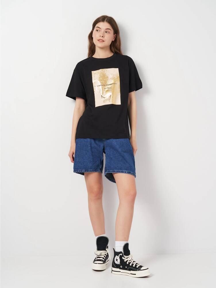 Футболка Eyma Sport 73-4003x11 женская M Черно-бежевый (191870)