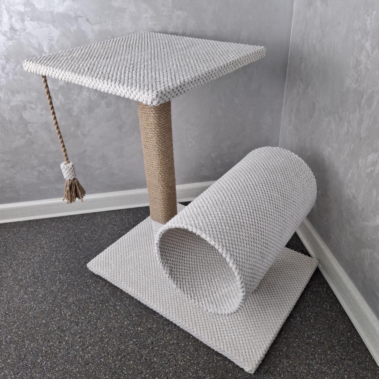 Когтеточка для кота с туннелем и лежанкой 63 см - фото 4