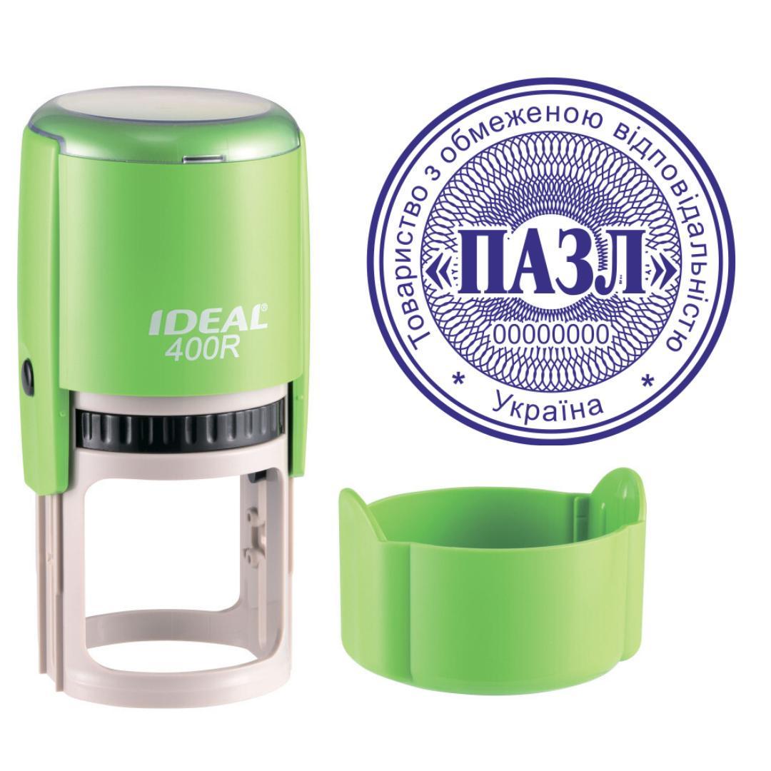 Печать ТОВ на автоматическом оснащении Ideal 400R с колпачком Салатовый (ООО19/400R/T)