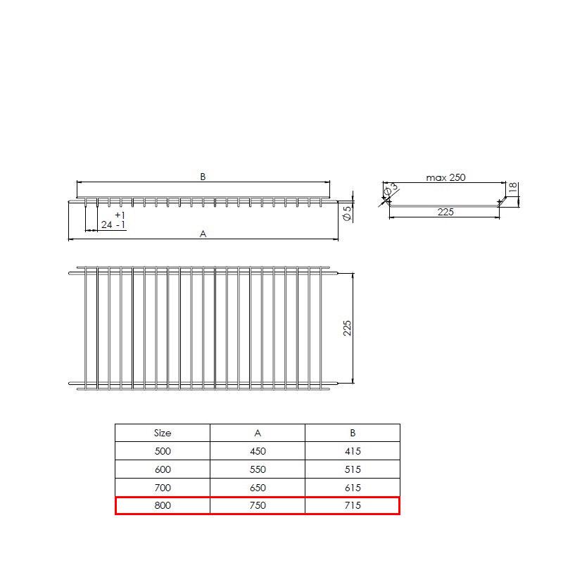 Сушарка для посуду 800 мм без рами Чорний - фото 9 Сушарка для посуду 800 мм без рами Чорний - фото 9