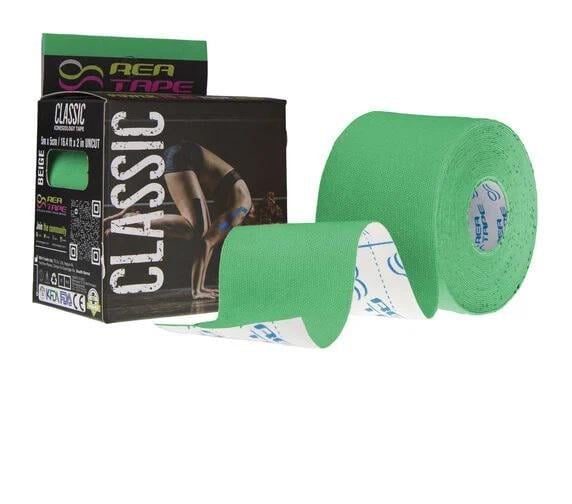 Тейп кинезиологический Rea Tape Classic 5 м х 5 см Зеленый