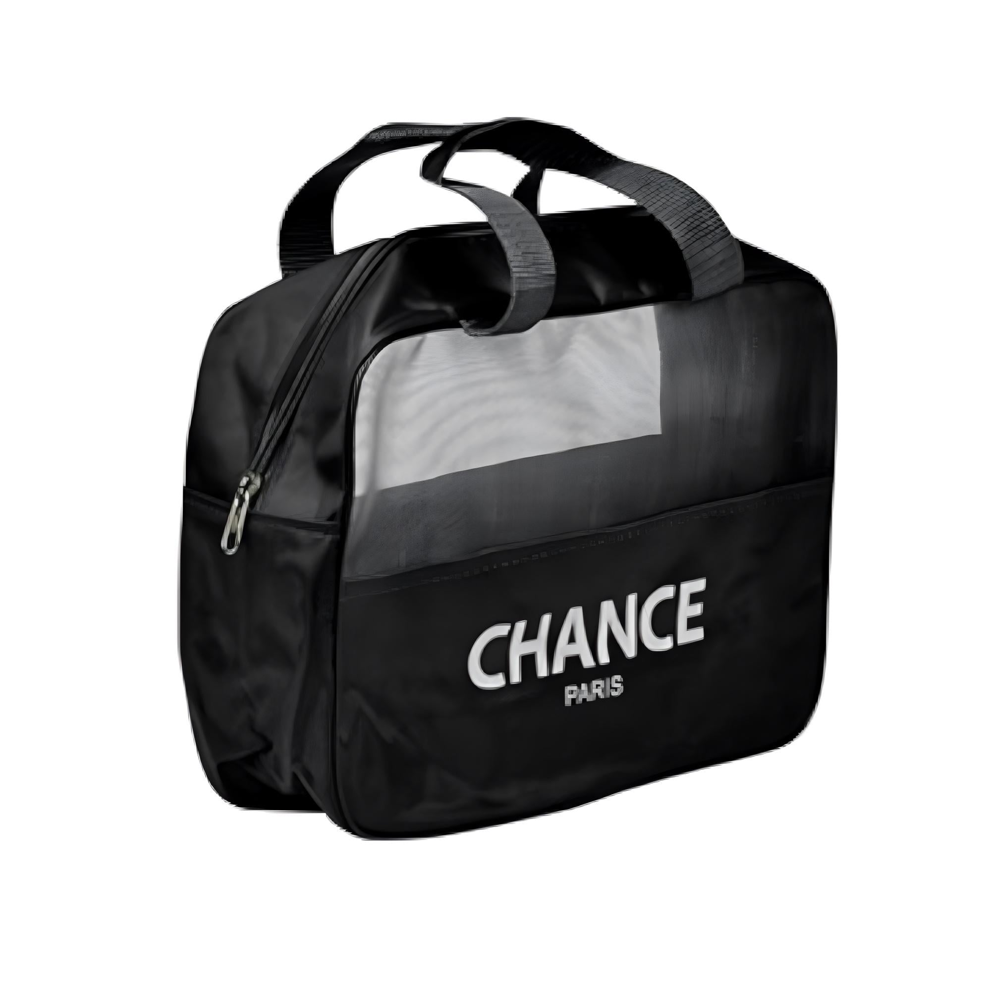 Косметичка дорожная органайзер Stenson Chance 26×18×9.5 см с прозрачной вставкой Черный (R33412)