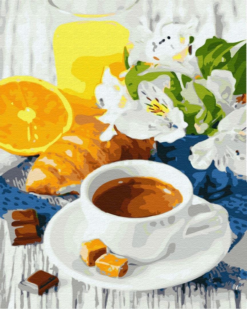 Картина за номерами Brushme GX31724 Цитрусовий кофе 40x50 см (1313256445)