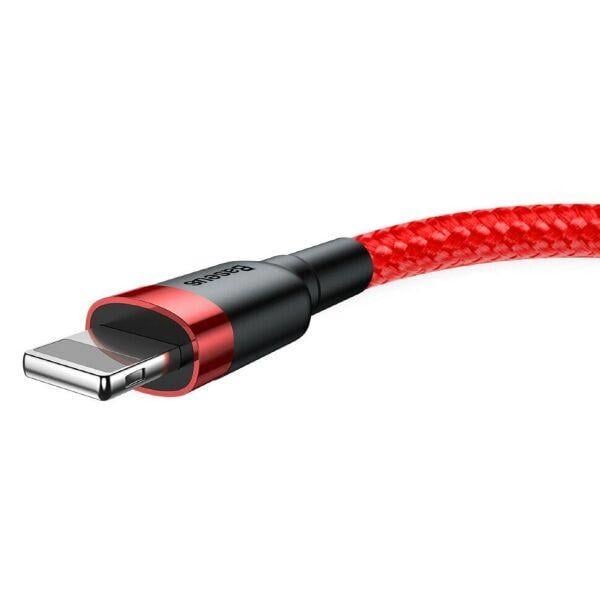 Кабель для быстрой зарядки BASEUS Cafule Cable USB to Lightning 2,4 A 1 м Red (CALKLF-B09) - фото 5