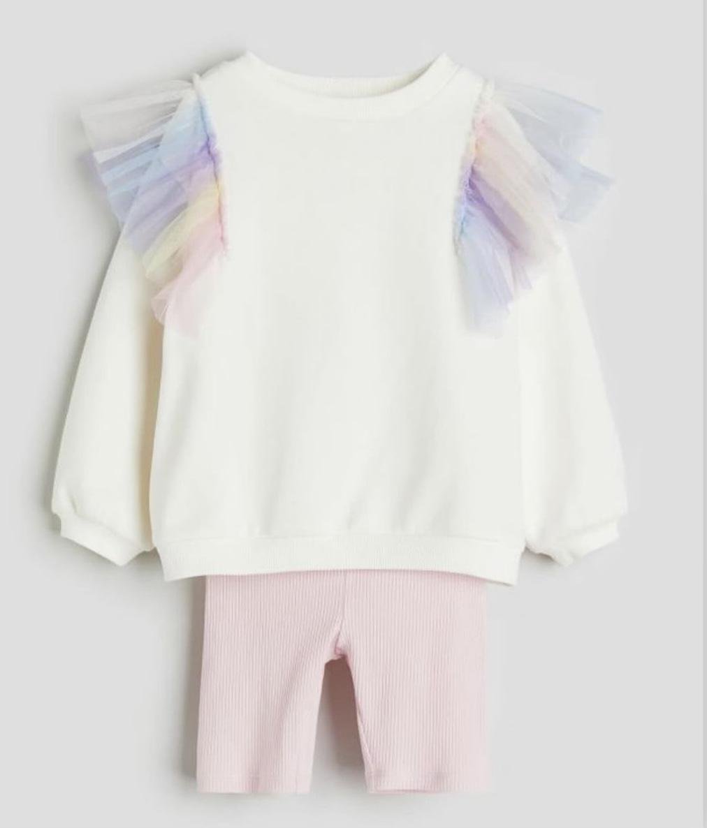 Костюм для девочки H&M 110-116 см Розовый/Белый (199)