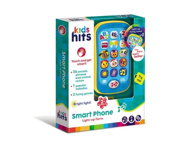 Інтерактивна іграшка Kids hits Smart phone Музичний розвиваючий телефон Яскрава ферма (KH03/003)