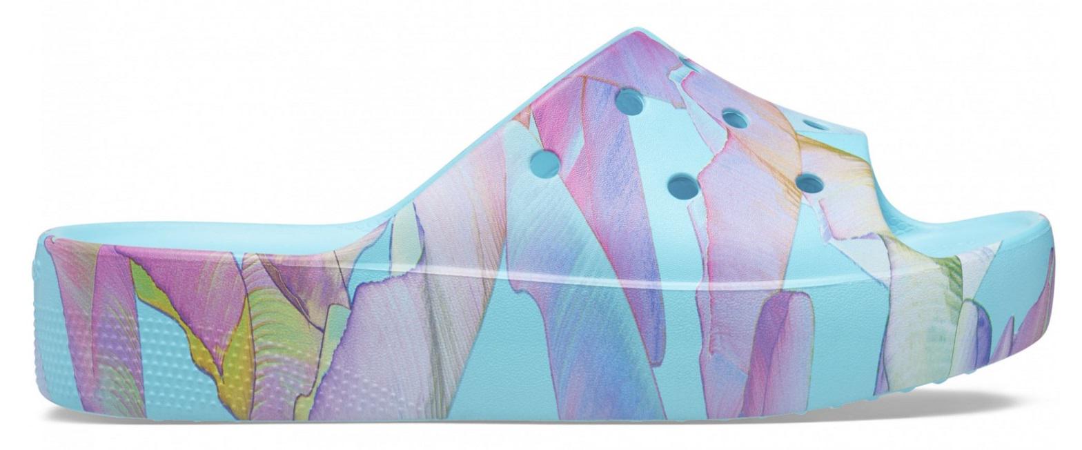 Сабо жіночі Crocs Classic Platform Palm Print Slide M9W11 р. 42 27,5 см Neptune/Multi (208607)